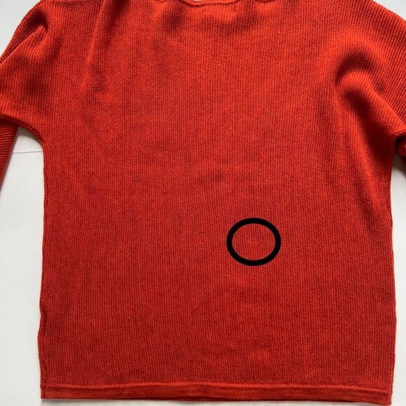 Akini Wool Blend Terracotta Dolman long Sleeve Lightweight Sweater - Picture 13 of 13